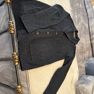 rag & bone Charcoal Ribbed Cardigan